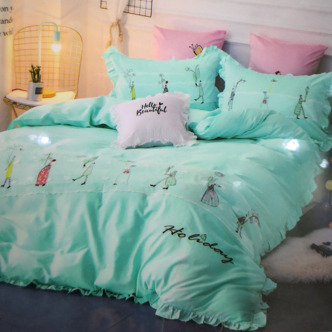 Holiday Kids Bed Suit - Pistachio