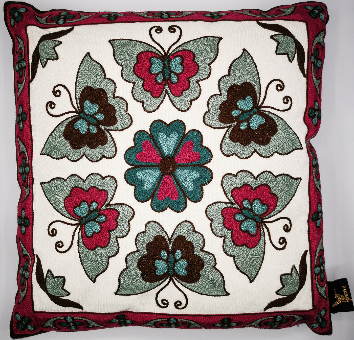 Butterflies Cushion - Grey