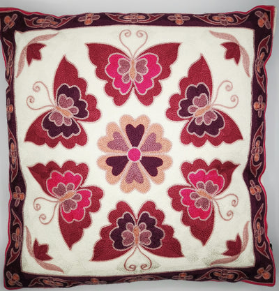 Butterflies Cushion - Fuchsia