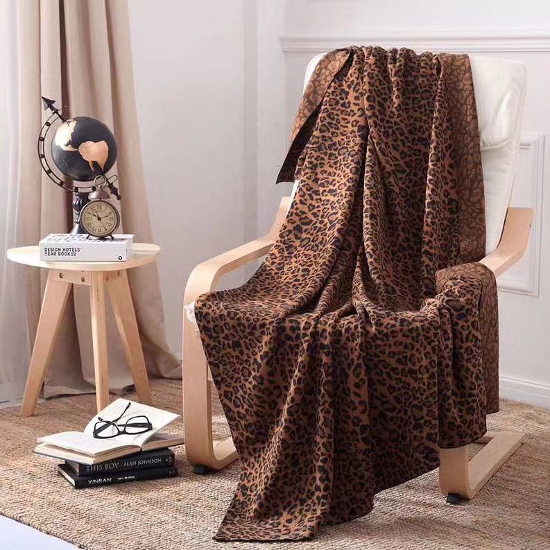 Leopard Throw Blanket - Brown