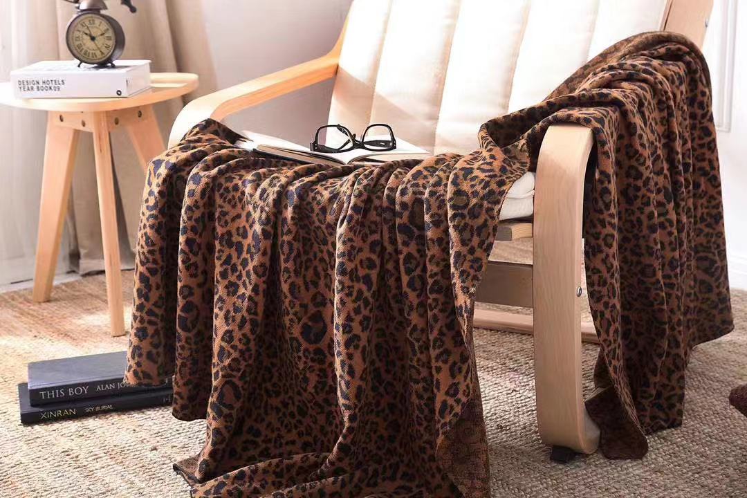 Leopard Throw Blanket - Brown