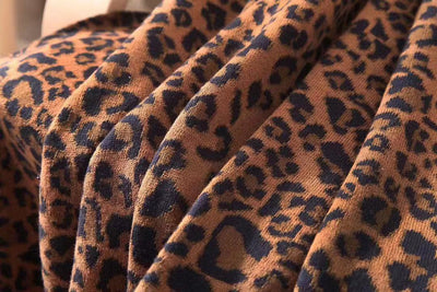 Leopard Throw Blanket - Brown